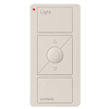 Lutron PJ2-3BRL-GLA-L01 Pico Wireless Control with indicator LED, 434 Mhz, 3-Button with Raise/Lower and Icon Engraving in Light Almond