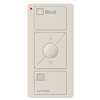 Lutron PJ2-3BRL-GLA-S05 Pico Wireless Control with indicator LED, 434 Mhz, 3-Button with Raise/Lower and Blind Text Engraving in Light Almond