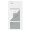 Lutron PJ2-3BRL-GWG-S01 Pico Wireless Control with indicator LED, 434 Mhz, 3-Button with Raise/Lower and Shade Icon Engraving in White and Gray