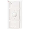 Lutron PJ2-3BRL-GWH-L01 Pico Wireless Control with indicator LED, 434 Mhz, 3-Button with Raise/Lower and Icon Engraving in White
