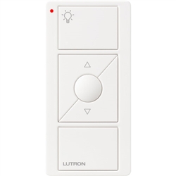 Lutron PJ2-3BRL-GWH-L01 Pico Wireless Control with indicator LED, 434 Mhz, 3-Button with Raise/Lower and Icon Engraving in White