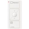 Lutron PJ2-3BRL-GWH-S03 Pico Wireless Control with indicator LED, 434 Mhz, 3-Button with Raise/Lower and Blackout Text Engraving in White