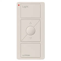 Lutron PJ2-3BRL-LA-L01R Pico Wireless Control for Caseta Wireless, 3-Button with Raise/Lower in Light Almond