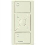 Lutron PJ2-3BRL-TBI-L01 Pico Wireless Control with indicator LED, 434 Mhz, 3-Button with Raise/Lower and Icon Engraving in Biscuit, Satin Color