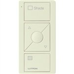 Lutron PJ2-3BRL-TBI-S02 Pico Wireless Control with indicator LED, 434 Mhz, 3-Button with Raise/Lower and Shade Text Engraving in Biscuit, Satin Color