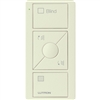 Lutron PJ2-3BRL-TBI-S05 Pico Wireless Control with indicator LED, 434 Mhz, 3-Button with Raise/Lower and Blind Text Engraving in Biscuit, Satin Color