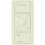 Lutron PJ2-3BRL-TBI-S05 Pico Wireless Control with indicator LED, 434 Mhz, 3-Button with Raise/Lower and Blind Text Engraving in Biscuit, Satin Color