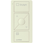 Lutron PJ2-3BRL-TBI-S06 Pico Wireless Control with indicator LED, 434 Mhz, 3-Button with Raise/Lower and Skylight Text Engraving in Biscuit, Satin Color
