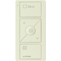 Lutron PJ2-3BRL-TBI-S09 Pico Wireless Control with indicator LED, 434 Mhz, 3-Button with Raise/Lower and Sheer Blind Text Engraving in Biscuit, Satin Color