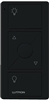 Lutron PJ2-3BRL-TMN-L01 Pico Wireless Control with indicator LED, 434 Mhz, 3-Button with Raise/Lower and Icon Engraving in Black, Satin Color