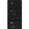 Lutron PJ2-3BRL-TMN-S01 Pico Wireless Control with indicator LED, 434 Mhz, 3-Button with Raise/Lower and Shade Icon Engraving in Black, Satin Color