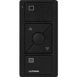 Lutron PJ2-3BRL-TMN-S01 Pico Wireless Control with indicator LED, 434 Mhz, 3-Button with Raise/Lower and Shade Icon Engraving in Black, Satin Color