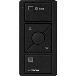 Lutron PJ2-3BRL-TMN-S04 Pico Wireless Control with indicator LED, 434 Mhz, 3-Button with Raise/Lower and Sheer Text Engraving in Black, Satin Color