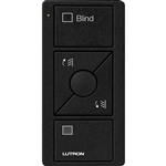 Lutron PJ2-3BRL-TMN-S05 Pico Wireless Control with indicator LED, 434 Mhz, 3-Button with Raise/Lower and Blind Text Engraving in Black, Satin Color