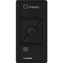 Lutron PJ2-3BRL-TMN-S07 Pico Wireless Control with indicator LED, 434 Mhz, 3-Button with Raise/Lower and Drapery Text Engraving in Black, Satin Color