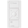 Lutron PJ2-3BRL-TSW-S02 Pico Wireless Control with indicator LED, 434 Mhz, 3-Button with Raise/Lower and Shade Text Engraving in White, Satin Color