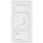 Lutron PJ2-3BRL-TSW-S03 Pico Wireless Control with indicator LED, 434 Mhz, 3-Button with Raise/Lower and White, Satin Colorout Text Engraving in White, Satin Color