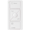 Lutron PJ2-3BRL-TSW-S05 Pico Wireless Control with indicator LED, 434 Mhz, 3-Button with Raise/Lower and Blind Text Engraving in White, Satin Color
