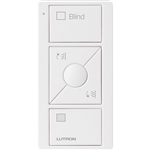Lutron PJ2-3BRL-TSW-S05 Pico Wireless Control with indicator LED, 434 Mhz, 3-Button with Raise/Lower and Blind Text Engraving in White, Satin Color