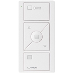 Lutron PJ2-3BRL-TSW-S09 Pico Wireless Control with indicator LED, 434 Mhz, 3-Button with Raise/Lower and Sheer Blind Text Engraving in White, Satin Color