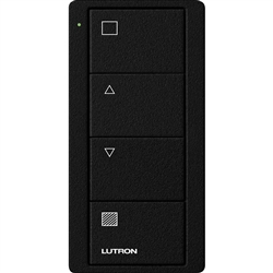 Lutron PJ2-4B-TMN-S01 Pico Wireless Control with indicator LED, RF signal, 4-Button Zone Control with Shade Icon Engraving in Black, Satin Color