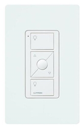 Lutron PJ2-WALL-WH-L01 Pico Wireless Control for Caseta Wireless with Faceplate and Wallmount Kit, 3-Button with Raise/Lower in White