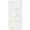 Lutron PJN-3BRL-GWH-L01 Pico Wireless Control with indicator LED and Nightlight, 434 Mhz, 3-Button with Raise/Lower and Light Icon Engraving in White