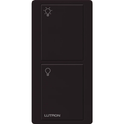 Lutron PX-2B-GBL-I01 Pico Wired Control, 2-Button with Icon Engraving in Black