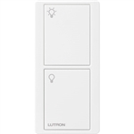 Lutron PX-2B-GWH-I01 Pico Wired Control, 2-Button with Icon Engraving in White