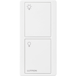 Lutron PX-2B-GWH-I01 Pico Wired Control, 2-Button with Icon Engraving in White