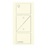 Lutron PX-2BRL-GLA-I01 Pico Wired Control, 2-Button with Raise/Lower and Icon Engraving in Light Almond