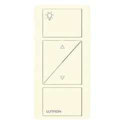 Lutron PX-2BRL-GLA-I01 Pico Wired Control, 2-Button with Raise/Lower and Icon Engraving in Light Almond