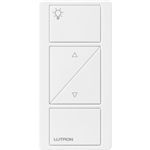 Lutron PX-2BRL-GWG-I01 Pico Wired Control, 2-Button with Raise/Lower and Icon Engraving in White and Gray