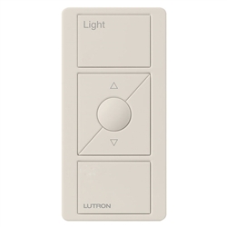 Lutron PX-3BRL-GLA-I01 Pico Wired Control, 3-Button with Raise/Lower and Icon Engraving in Light Almond