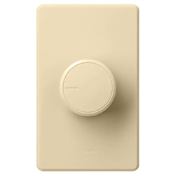 Lutron RCL-153PNL-IV Dalia LED+ 600W Incandescent 150W CFL or LED Single-Pole/3-Way Rotary Light Dimmer in Ivory