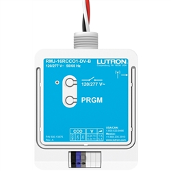 Lutron RMJS-16RCCO1-DV-B PowPak relay module 16A 120-277V, 434 MHz, J-box Knockout Mount, with contact closure output