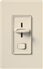 Lutron S-600PH-LA Skylark 600W Incandescent / Halogen Single Pole Preset Dimmer in Light Almond