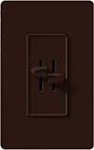 Lutron S2-L-BR Skylark 2 x 300W Incandescent / Halogen Single Pole Dual Dimmer in Brown