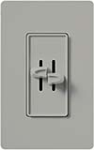 Lutron S2-L-GR Skylark 2 x 300W Incandescent / Halogen Single Pole Dual Dimmer in Gray