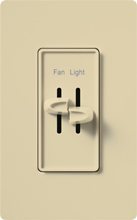 Lutron S2-LF-IV Skylark 300W & 2.5A Single Pole Incandescent / Halogen Dimmer and Fully Variable Fan Control in Ivory