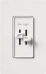 Lutron S2-LF-WH Skylark 300W & 2.5A Single Pole Incandescent / Halogen Dimmer and Fully Variable Fan Control in White