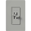 Lutron S2-LFH-GR Skylark 300W & 2.5A Single Pole Incandescent / Halogen Dimmer and Fully Variable Fan Control in Gray