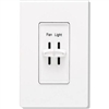 Lutron S2-LFH-WH Skylark 300W & 2.5A Single Pole Incandescent / Halogen Dimmer and Fully Variable Fan Control in White