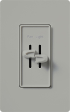 Lutron S2-LFSQ-GR Skylark 300W & 1.5A Single Pole Incandescent / Halogen Dimmer and 3-Speed Fan Control in Gray