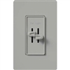 Lutron S2-LFSQH-GR Skylark 300W & 1.5A Single Pole Incandescent / Halogen Dimmer and 3-Speed Fan Control in Gray