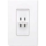 Lutron S2-LH-WH Skylark 2 x 300W Incandescent / Halogen Single Pole Dual Dimmer in White
