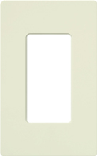 Lutron SC-1-BI Claro Satin Screwless Wallplate 1 Gang in Biscuit