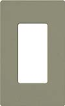 Lutron SC-1-GB Claro Satin Screwless Wallplate 1 Gang in Greenbriar