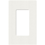 Lutron SC-1-GL Claro Satin Screwless Wallplate 1 Gang in Glacier White