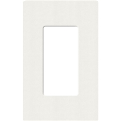 Lutron SC-1-GL Claro Satin Screwless Wallplate 1 Gang in Glacier White